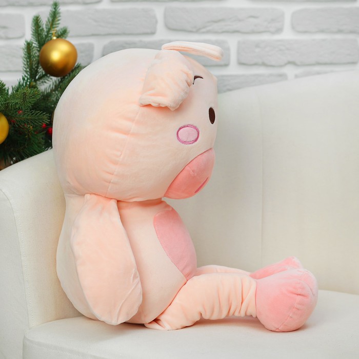 Мягкая игрушка "Свинка", сердечко на животике, 50 см