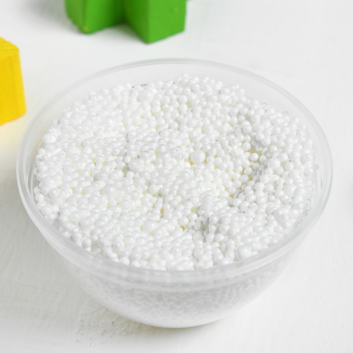 Шариковый пластилин ДобрБобр крупнозернистый, 200 мл, белый ШК200-1