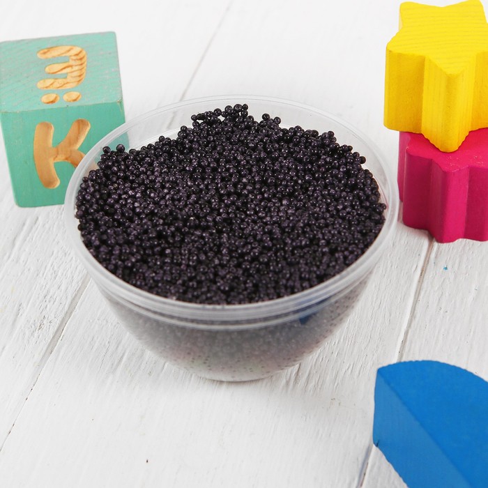 Шариковый пластилин ДобрБобр крупнозернистый, 200 мл, черный ШК200-4