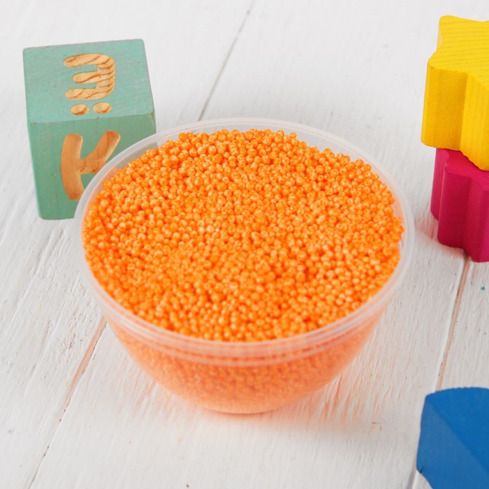 Шариковый пластилин "ДобрБобр" крупнозернистый, 200 мл, оранжевый