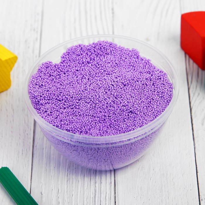 Шариковый пластилин "ДобрБобр" мелкозернистый, 200 мл, фиолетовый