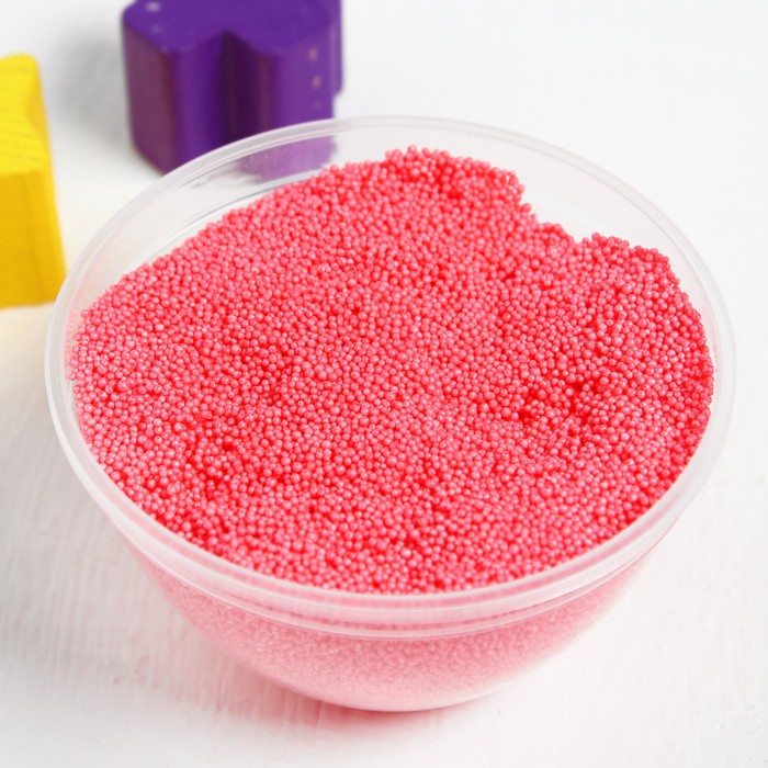 Шариковый пластилин "ДобрБобр" мелкозернистый, 200 мл, красный