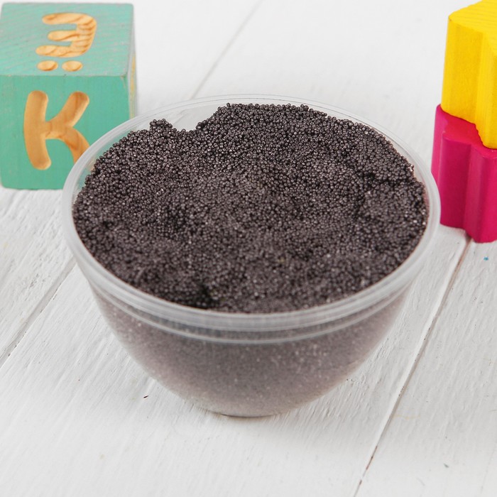 Шариковый пластилин ДобрБобр мелкозернистый, 200 мл, черный ШМ200-4