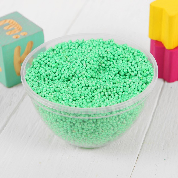 Шариковый пластилин "ДобрБобр" крупнозернистый, 200 мл, зелёный