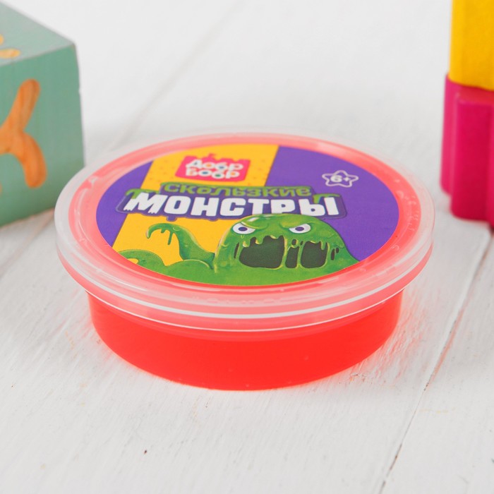 Слизь для рук с игрушкой, 80 мл, красная