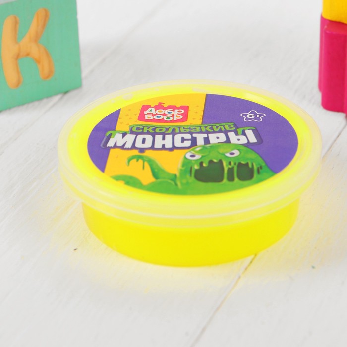 Слизь для рук с игрушкой, 80 мл, жёлтая