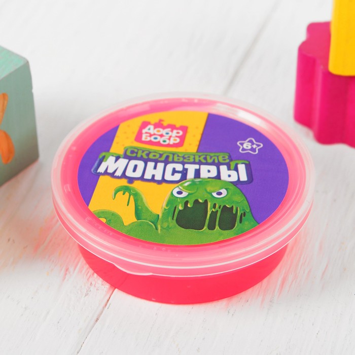 Слизь для рук с игрушкой, 80 мл, розовая