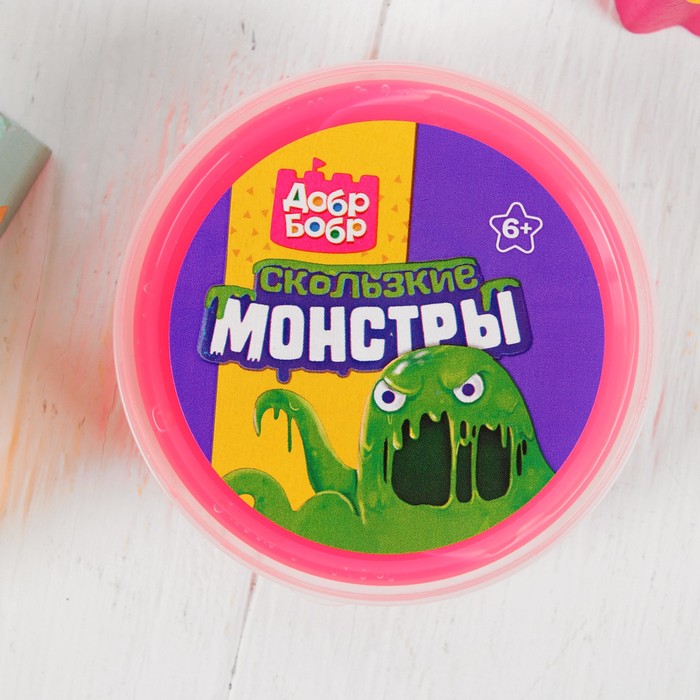 Слизь для рук с игрушкой, 80 мл, розовая