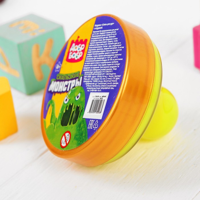 Слизь с игрушкой "Монстр" с глазом, жёлтый, 150 мл