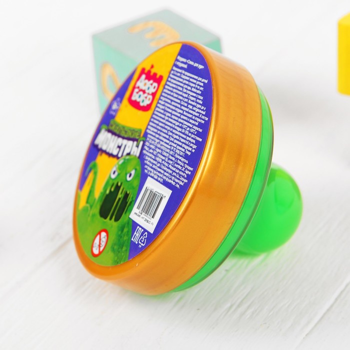 Слизь с игрушкой "Монстр" с глазом, салатовый флюр, 150 мл