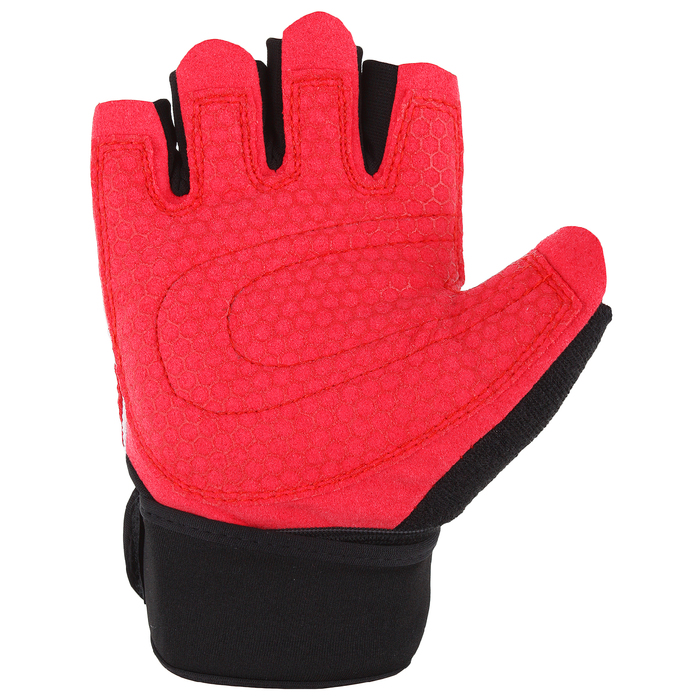 Перчатки спортивные, размер универсальный, цвет красный