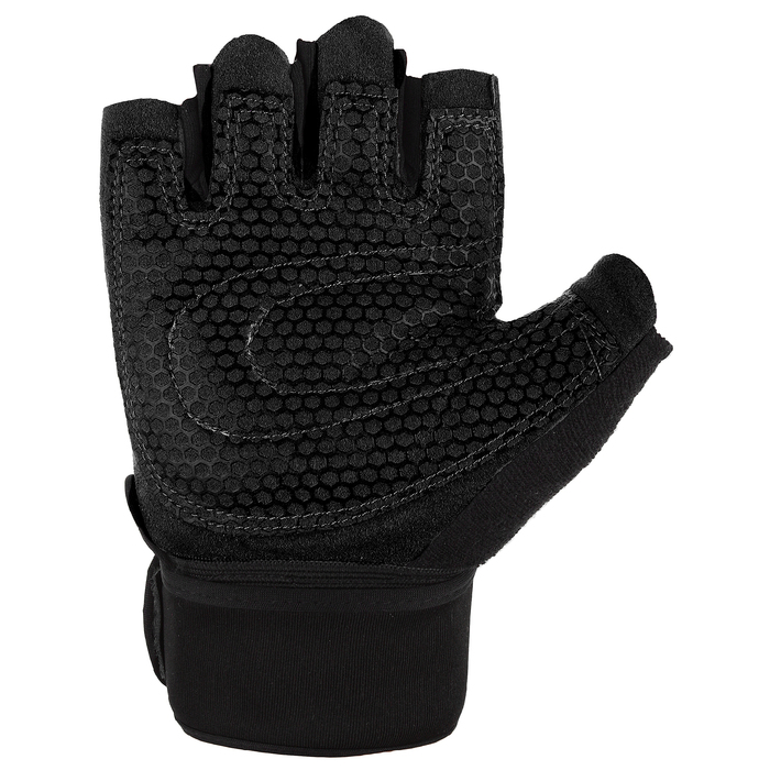Перчатки спортивные, размер универсальный, цвет черный