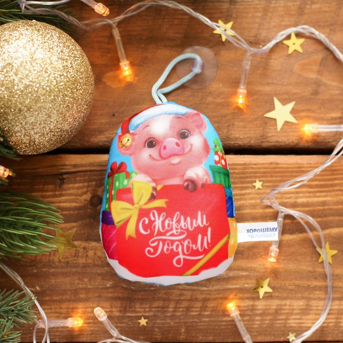 Игрушка антистресс с присоской "С новым годом!" , 11 см