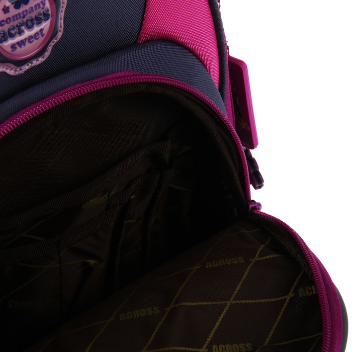Рюкзак школьный эргоном.спинка Across CH2 39*27*15 дев сиреневый AC18-CH2-4