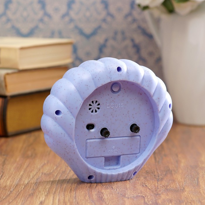 Будильник в виде ракушки, с подсветкой, микс морской тематики, 1 АА, пластик, 4х13х11.5 см