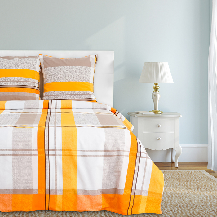 Постельное бельё "Этель" 2 сп. Кураж 175х215см, 200х220см, 70х70 см - 2 шт, 100% хл, бязь125 г/м2 + подарок - полотенце микс