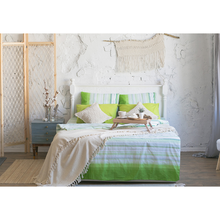 Постельное бельё "Этель" 2 сп. Софт (вид 2) 175х215 см, 200х220 см, 70х70 см - 2 шт, 100% хл, бязь 125 г/м2 + подарок - полотенце микс