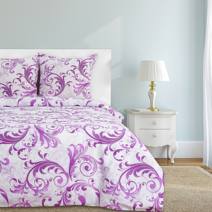 Постельное бельё "Этель"1,5 сп. Возрождение 143х215 см, 150х214 см, 70х70 см - 2 шт, 100% хл, бязь125 г/м2 + подарок - полотенце микс