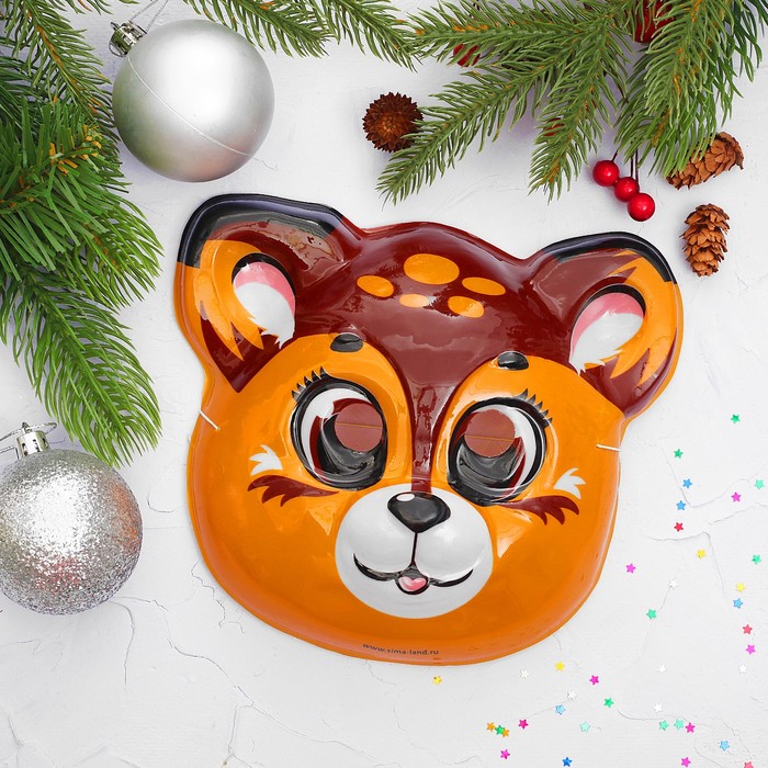 Маска пластиковая на резинке "Оленёнок"