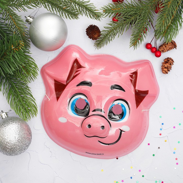 Маска пластиковая на резинке "Хрюндель"