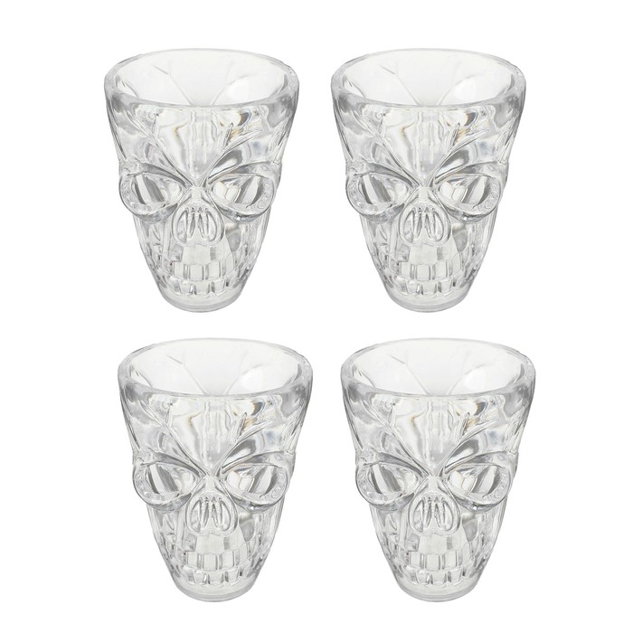 Стопка "Череп" набор 4 штуки