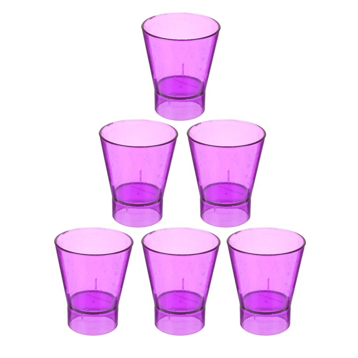 Стопка "Праздник" набор 6 штук, цвет фиолетовый