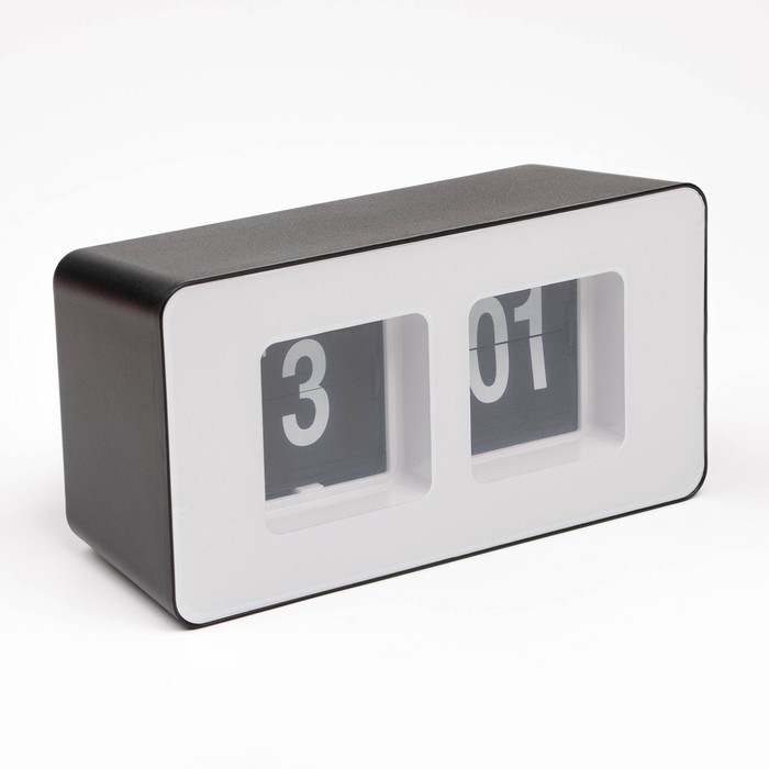 Часы «Розетка», время, бат 1AАА, чёрно-белый, 7х17.5х9 см