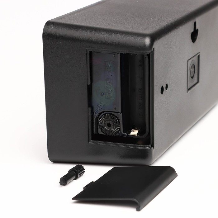 Часы «Розетка», время, бат 1AАА, чёрно-белый, 7х17.5х9 см