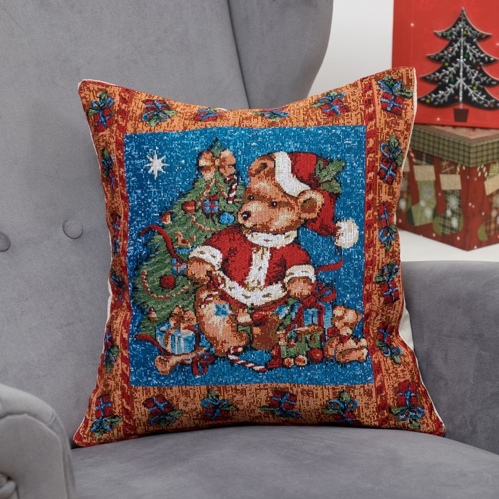 Наволочка декоративная НГ "Веселье" 43*43 см, хлопок, п/э, гобелен