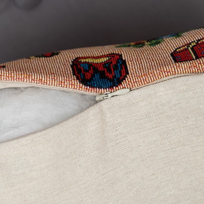 Наволочка декоративная НГ "Счастье" 43*43 см, хлопок, п/э, гобелен