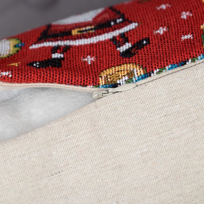 Наволочка декоративная НГ "Новый год" 43*43 см, хлопок, п/э, гобелен