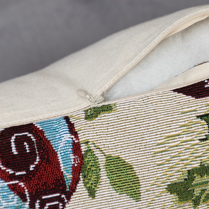 Наволочка декоративная НГ "Новогодние украшения" 43*43 см, хлопок, п/э, гобелен