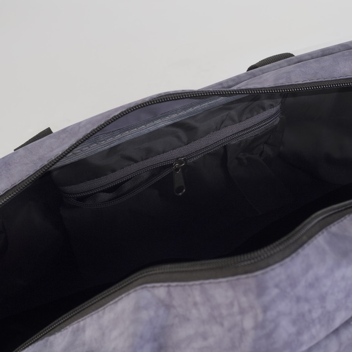 Сумка спортивная, отдел на молнии, наружный карман, регулируемый ремень, цвет чёрный/серый