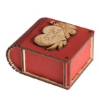 Шкатулка дерево "Выходи за меня 1" красный 7х6х3,5 см