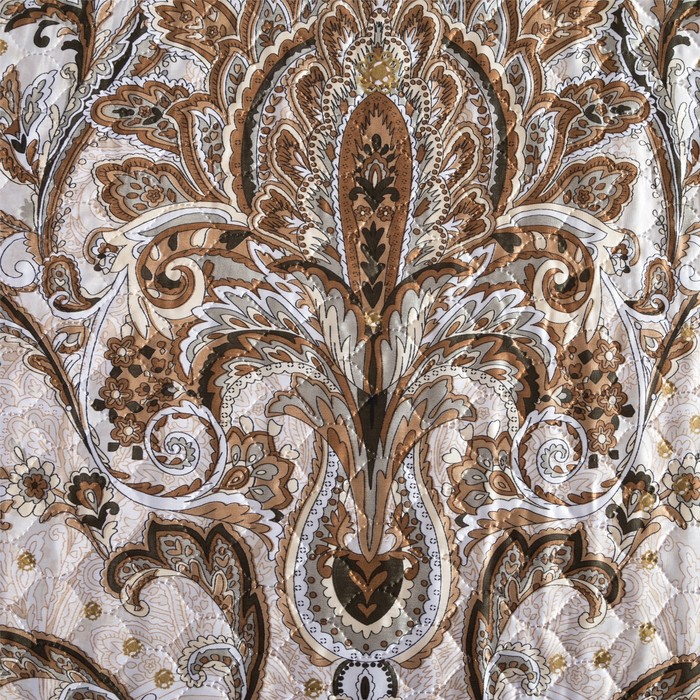 Покрывало "Этель" шёлк 1,5 сп. Королевский узор 150х220 см, искусственный шёлк 100% п/э