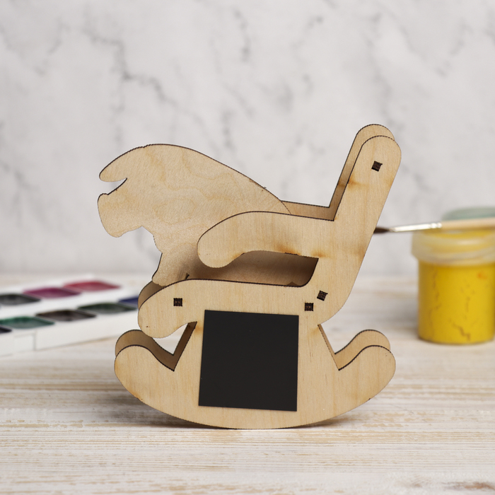 Магнит объемный "Крепкого здоровья" из фанеры 12х12х3 см