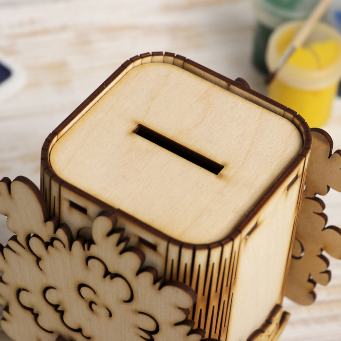 Копилка для декора "Поросята" из фанеры 12х15х10 см