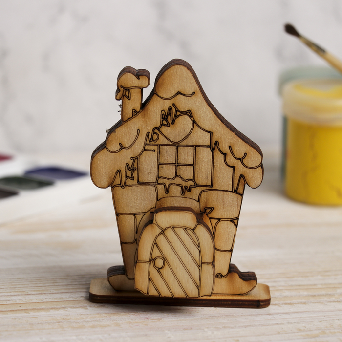 Держатель для зубочисток для декора "Зимний домик" 9х7х5,5 см