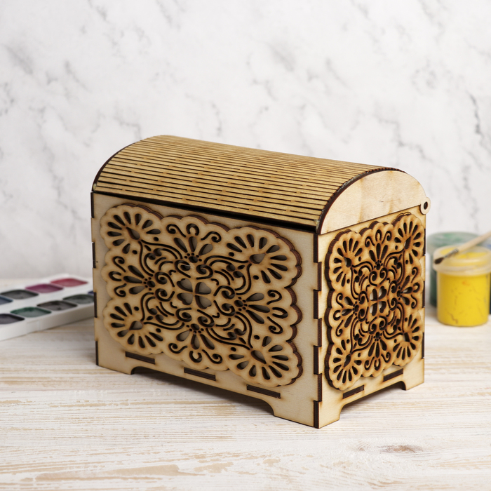 Коробка для декора "Дуновение ветра" из фанеры 19х14,5х10,5 см