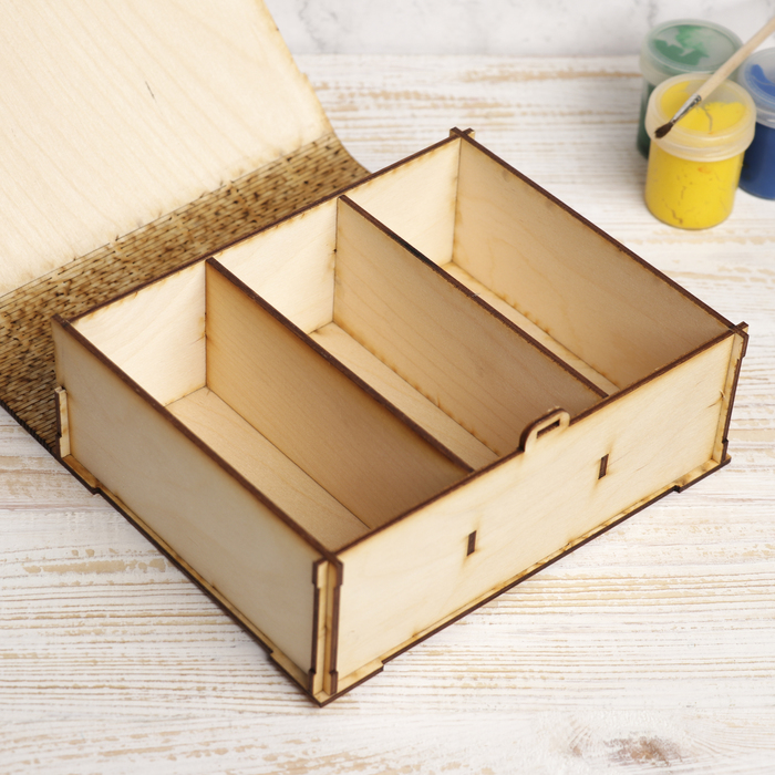 Коробка для декора "Чай пьешь, до ста лет проживешь" из фанеры 19,5х6,5х17,5 см