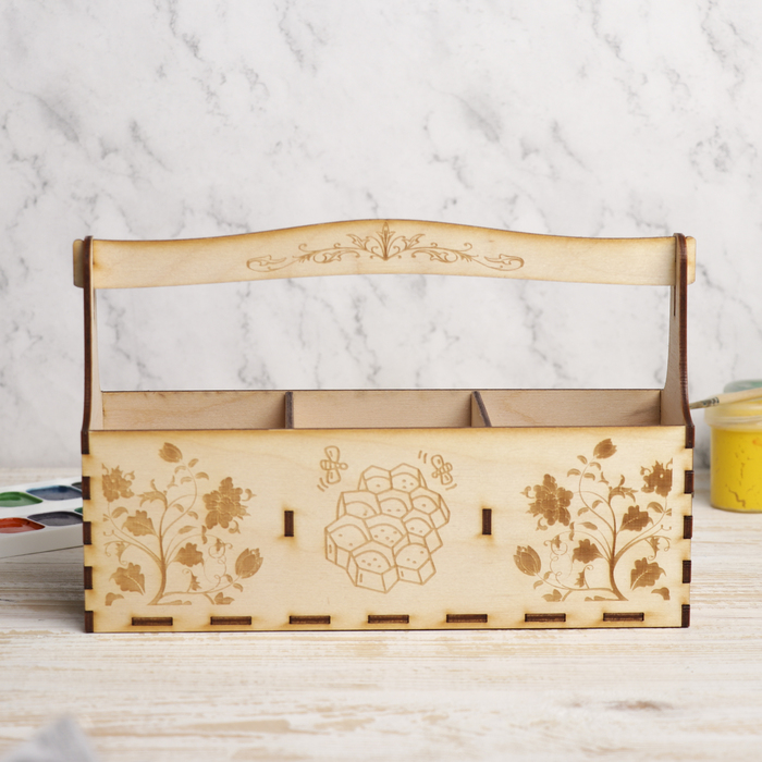 Медовый домик для декора "Медовый рай" для 3-х баночек 23,5х15х8 см