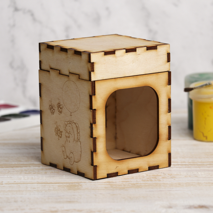 Медовый домик для декора "Сластёна" д/1-ой баночки 10,5х8х8 см