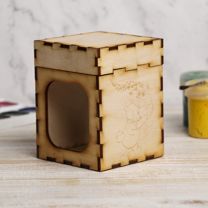 Медовый домик для декора "Сластёна" д/1-ой баночки 10,5х8х8 см