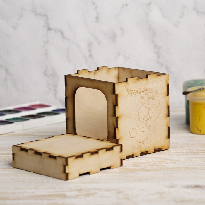 Медовый домик для декора "Сластёна" д/1-ой баночки 10,5х8х8 см