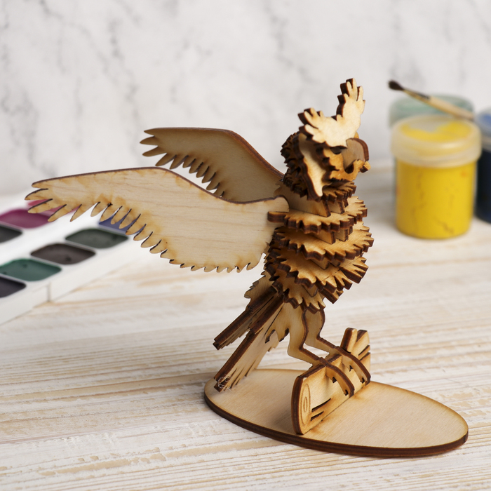 Фигурка для декора "Сова" из фанеры на подставке