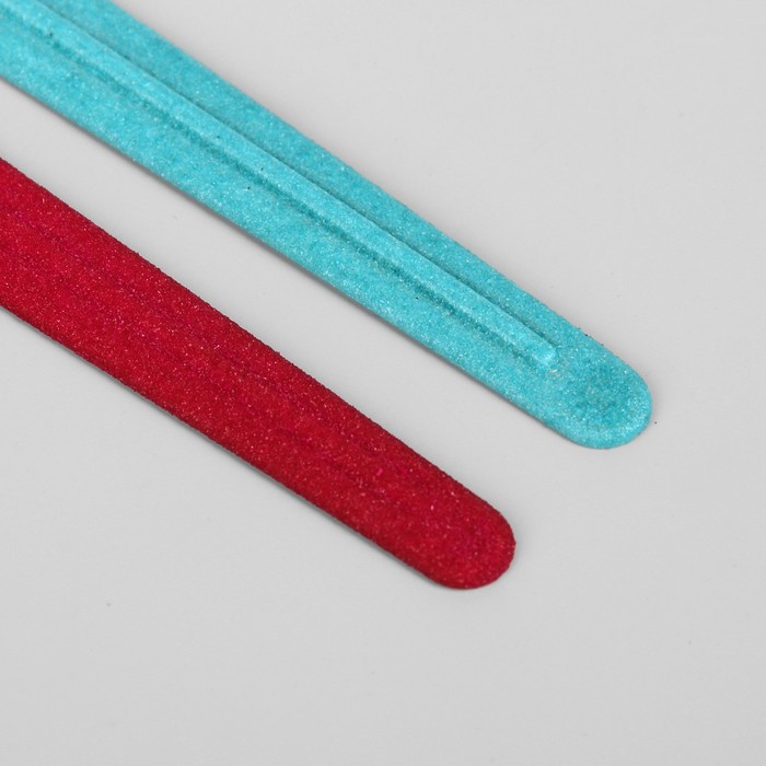 Пилка-наждак, абразивность 180/180, 15см, конус, цвет МИКС