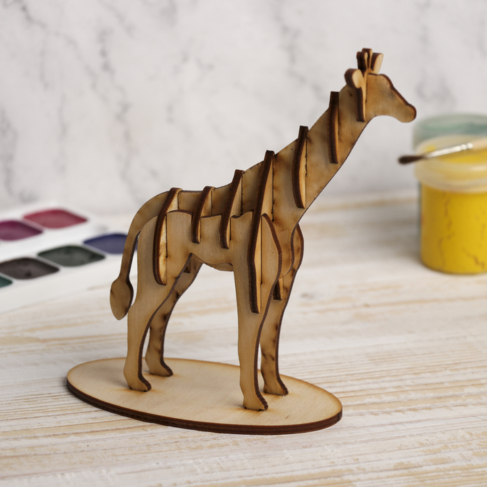 Фигурка для декора "Жираф" из фанеры 12х12х3 см