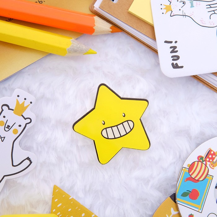 Брошь "Звезда веселая", цвет желтый