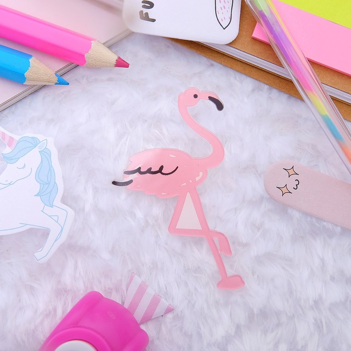 Брошь "Фламинго мультяшный", цвет розовый