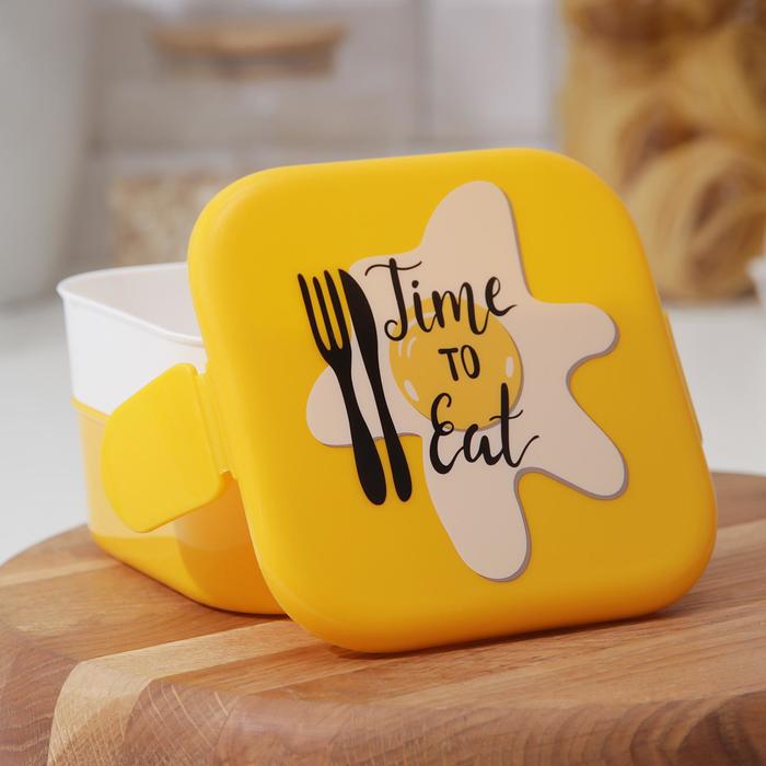 Контейнер для обеда "Яичница", 2 отделения 400 мл